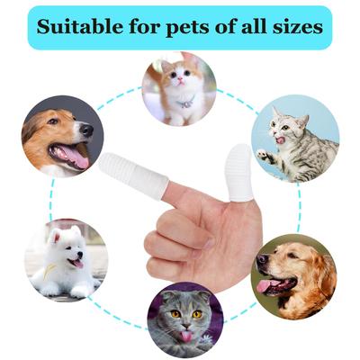 10ks Pet dvouprstový kartáček na prsty Postýlky pro štěňata Zuby pro štěňata Nástroj na čištění ústní dutiny Kartáček na zuby pro kočky Finger Péče o zvířata Příslušenství Potřeby