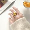 Autumn And Winter Jewelry Copper Plating Inlay Imitation Pearl Retro Women'S Ring 14Mm