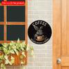 2d Flat 20*20cm, Vintage Home Decor, Rabbit "coffee Because Murder Is Wrong"wooden Circular Logo, for Home, Cafe, Bar Decor.