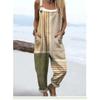 VIONA Modischer Jumpsuit, Geknöpfter Latzhose Casual Jumpsuit, Digital 3D Bedruckter Jumpsuit, Sommer Leichte Baumwolle Overalls