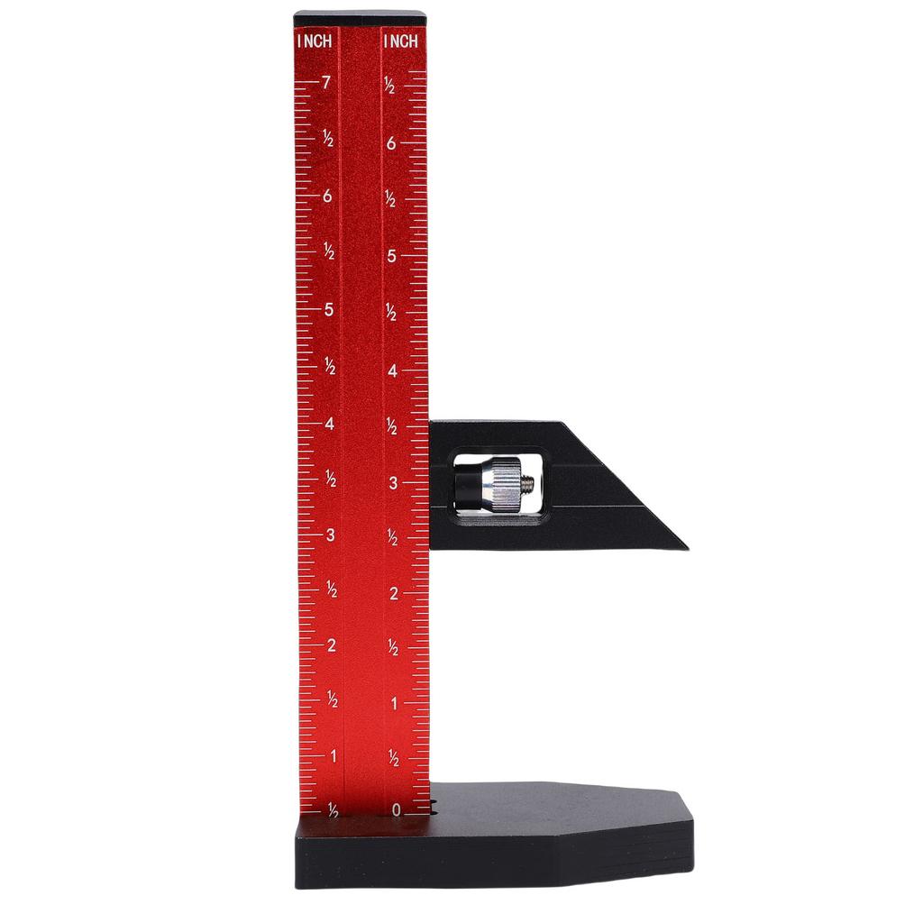 Woodworking Height Ruler 180mm Dual Scale Adjustable Depth Measuring Tool for Milling Machine Table Saw