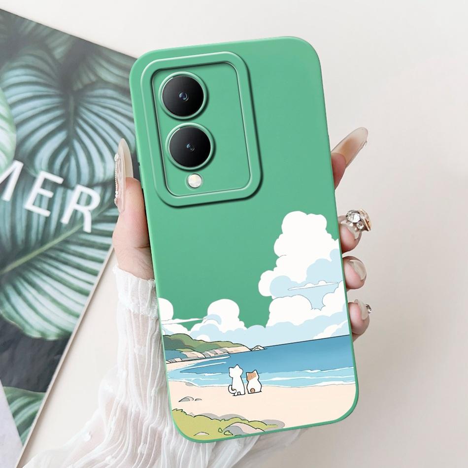 For Vivo Y17s Case VivoY17s Y 17S 4G 2024 Cute Panda Rabbit Cartoon Soft Silicone Shockproof Phone Cases