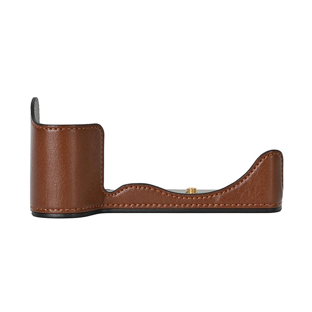 Półpokrowiec na aparat z PU skóry dla Panasonic Lumix S5 S5II S5 M2 Otwór na baterię Dolna pokrywa