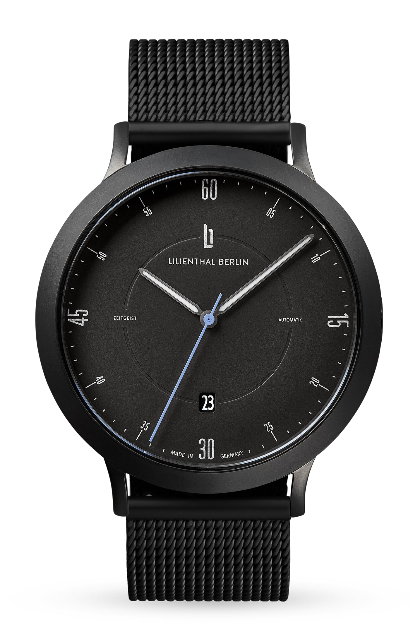 

Lilienthal Berlin Automatic Watch with Date Display and Skeleton Made in Back, Germany, Z01-102-B023C чорний