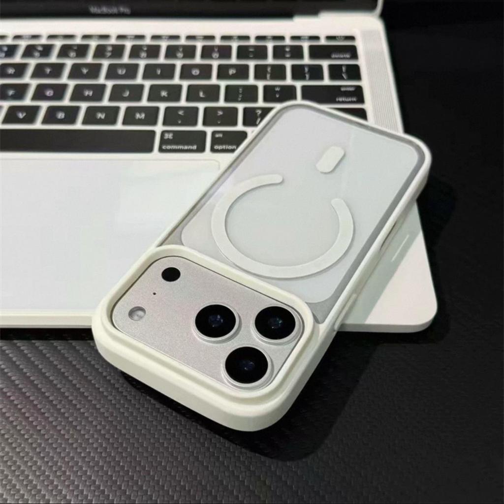 iPhone 17 Magnetic Clear Soft Edge Acrylic Charging Case with Drop Protection