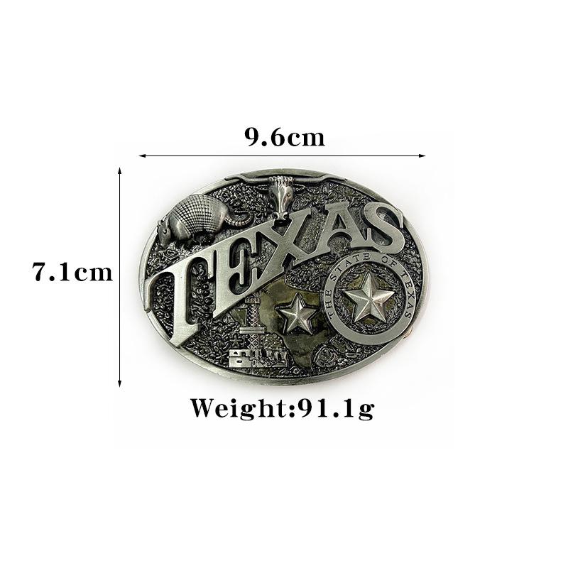 American Western Cowboy Oval Belt Buckle - New Bull Head Design