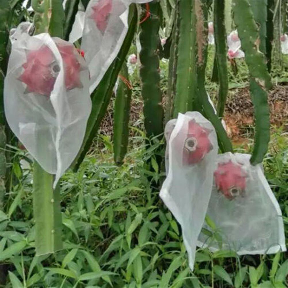 50pcs Garden Plant Fruit Protection Drawstring Repellent Net Bag For Insects Pests Birds