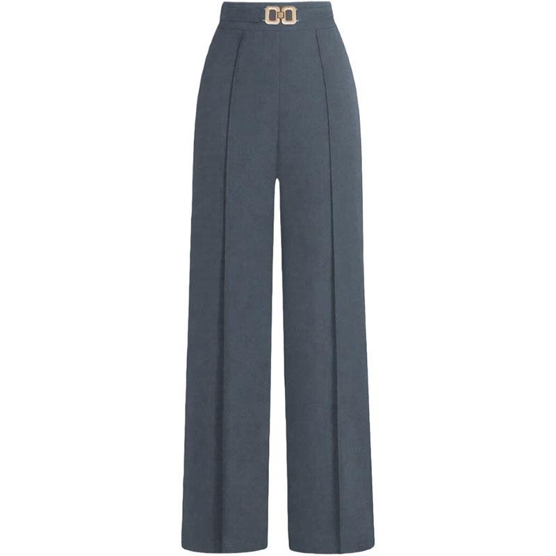 Women High Waist Loose Wide Leg Casual Commute Business Dress Pants