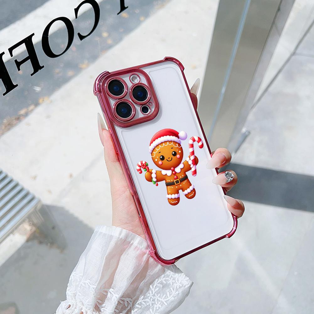 Ae104 Christmas Tree Merry Christmas Electroplated TPU Phone Cases for A20s A54 A12 A14 S22 S23 S24 Ultra A55 A15 S21 FE Four Corner Protection Cover