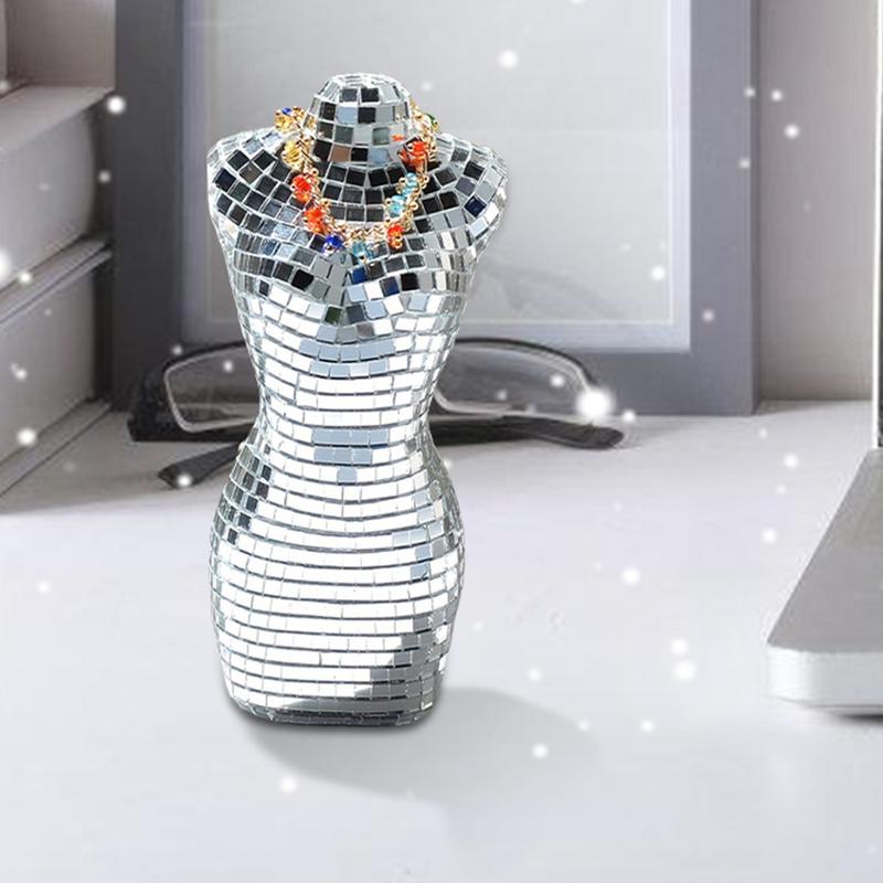 Disco Female Body Sculpture Women Body Model Mirrored Disco Decoration Reflective Decoration Desktop Ornament For Bedroom
