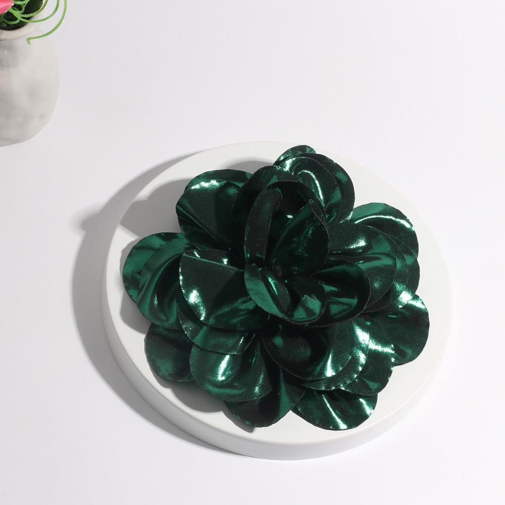 

Большая Яркая Атласная Брошь Преувеличенные Аксессуары для Одежды Брошь в виде Цветка Розы Гламур Банкет зелёный
