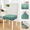 Waffle Knit Waterproof Elastic Half Chair Cover - Solid Color Back & Seat Slipcover