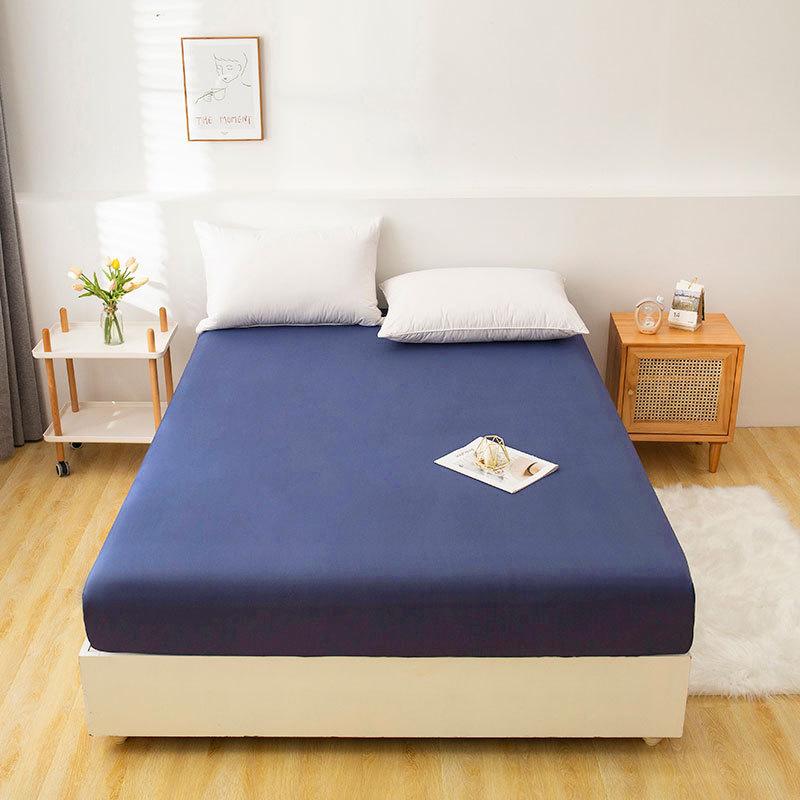 Silný jednobarevný broušený přehoz 1,5-1,8G prostěradlo s gumou pro jednolůžko