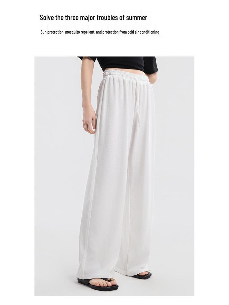 Women's Lightweight Cotton Linen Straight-Leg Pants - Breathable & Slimming