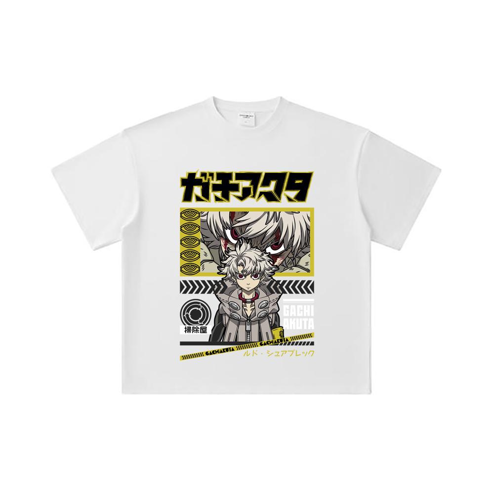 260 GSM Double Yarn 32 Count 100% Cotton Gachiakuta V10 Rudo Print Unisex Heavy Cotton T Shirt