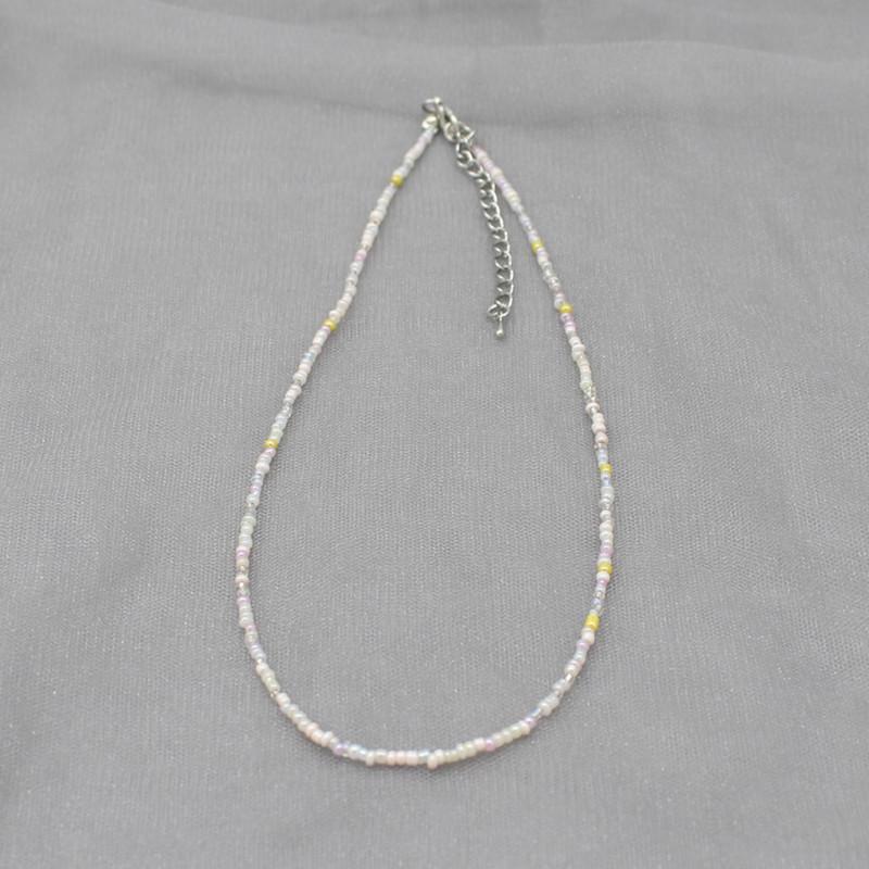 Korean Style Dopamine Color Beaded Necklace - Girly Bohemian Clavicle Chain