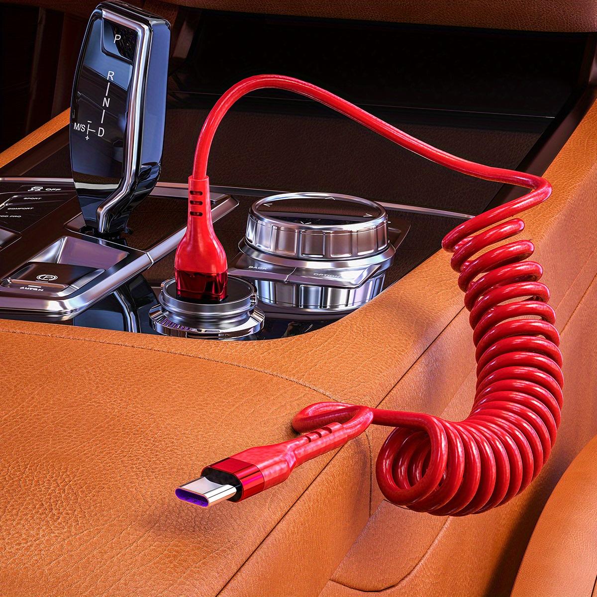 

Спиральный кабель передачи данных type-c красный