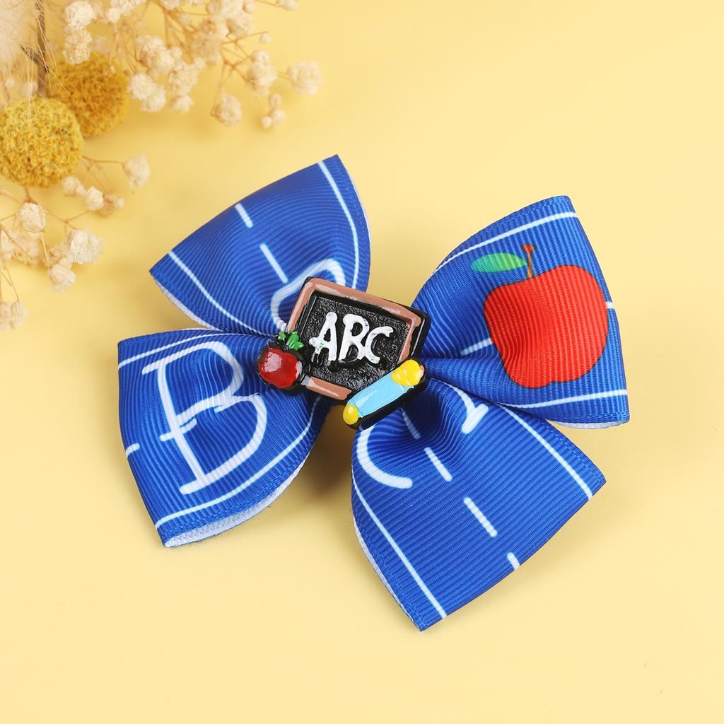 2Pcs New Striped Children's Bow Hair Clip Simple and Versatile Headdress Student Atmosphere Amall Hair Accessories