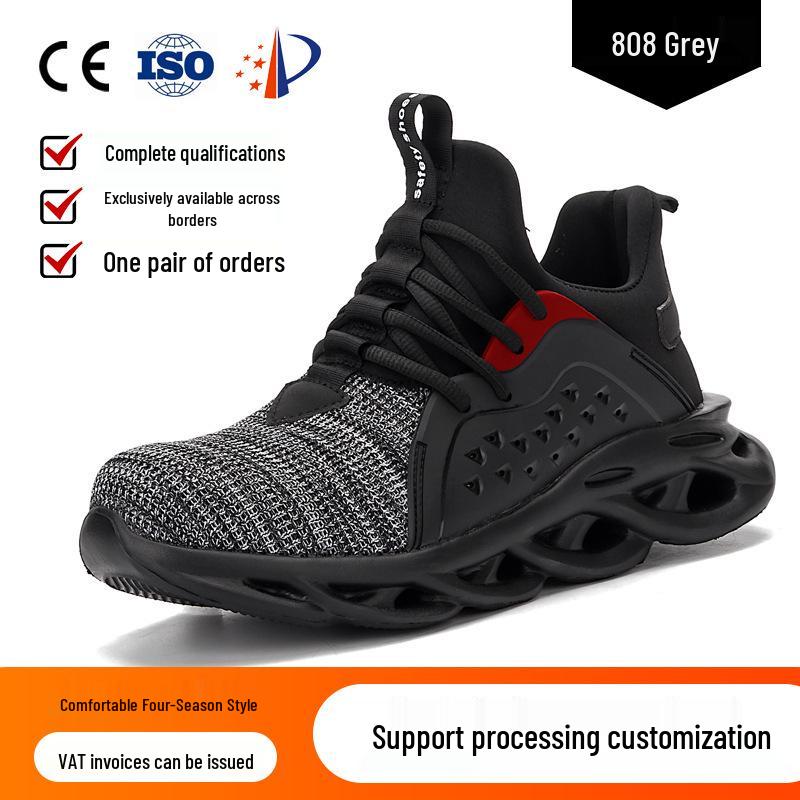 High-Top Steel Toe Safety Shoes - Anti-Smash, Anti-Puncture, Non-Slip, Wear-Resistant, Comfortable for Autumn and Winter