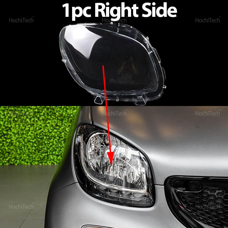 

Для Smart Fortwo 453 Series Forfour 2016-2019 Крышка фары Замена стекла линзы автомобильной фары Передний плафон Автомобильный корпус