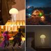 Jellyfish LED Night Light RGB Adjustable Color Active Tentacle USB Rechargeable Bedside Lamp with Polished Base Jellyfish Lights