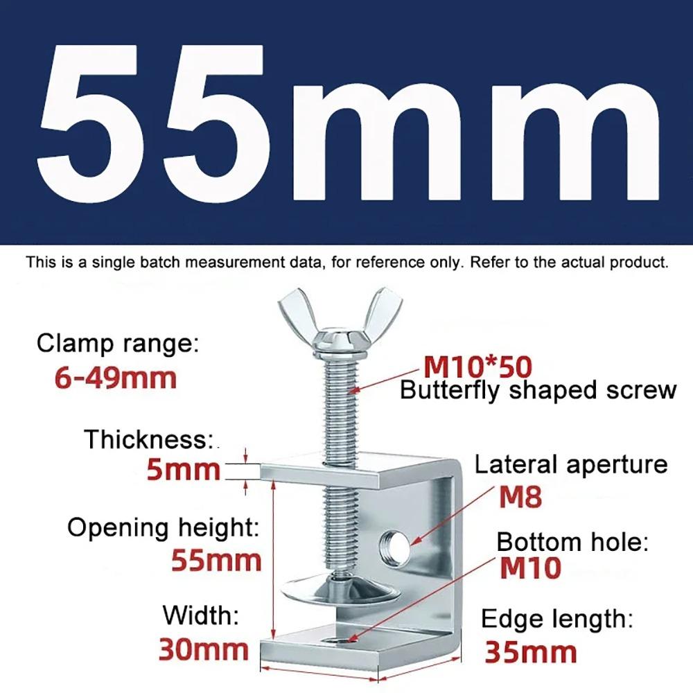 1Pcs Multiple Head Shapes U Clamp Galvanized Carbon Steel Clamping Device Durable C-Type Clip