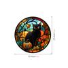 New Halloween Colorful Horror Castle Cat Static PVC Window Glass Stickers Decorations Removable Party Garden Home Decoration