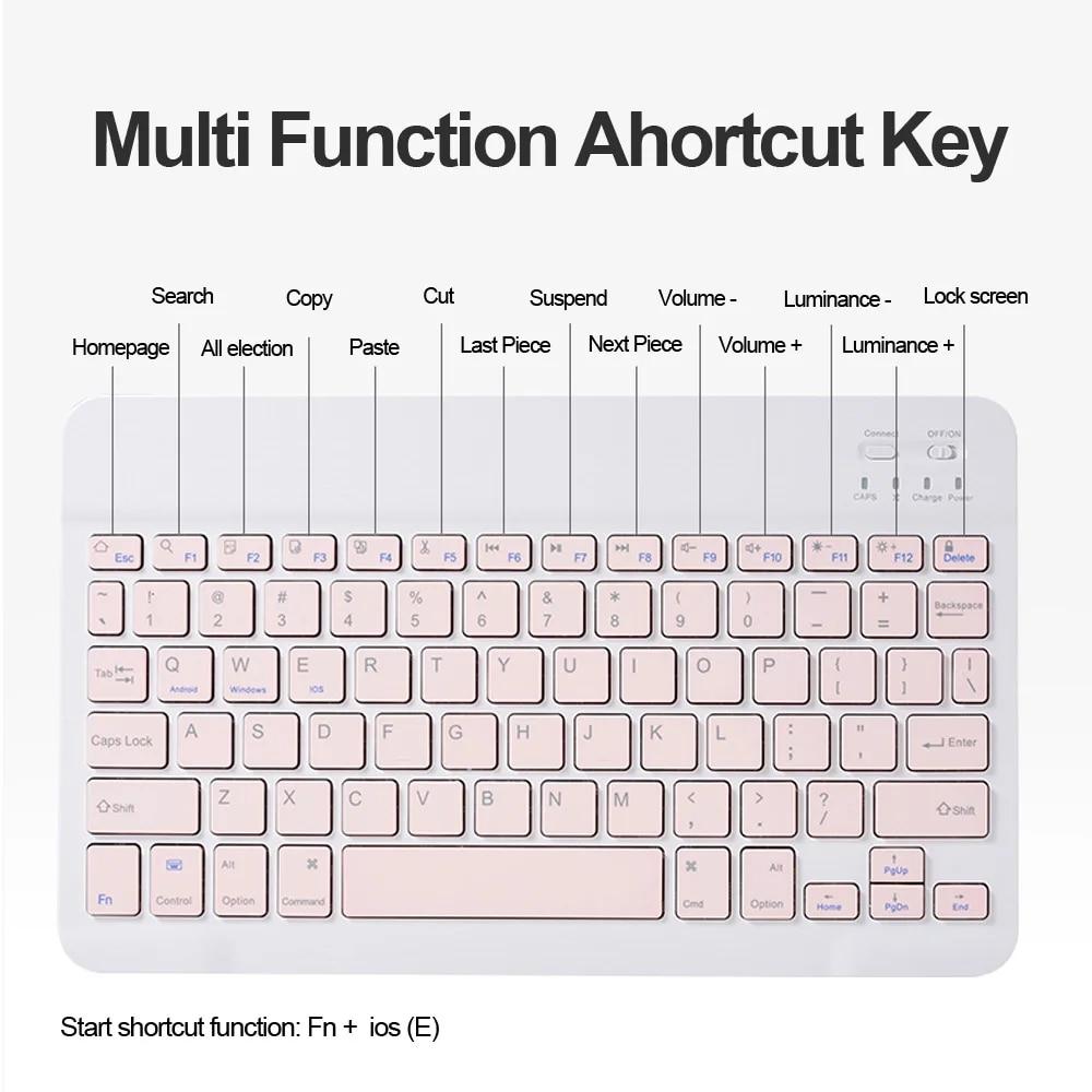 For iPad Keyboard Case For iPad 10.2 9/8/7th Pro 11 2021 2020 2022 10.9 Air 5 4 3 2 2017 9.7 5/6th Pro 10.5 Mini 6 5 4 Case