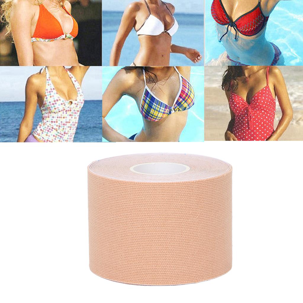 Breathable Breast Lift Tape Waterproof Sweatproof Nipple Cover Breast Tape for Women Girls 5m X 5cm