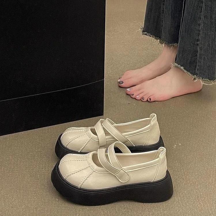 Fashion Woman PumpsLoafers Shoes for Women Mary Jane Round Toe Platform Cute Kawaii with Medium Heels Japanese Style Lolita Luxury Brand