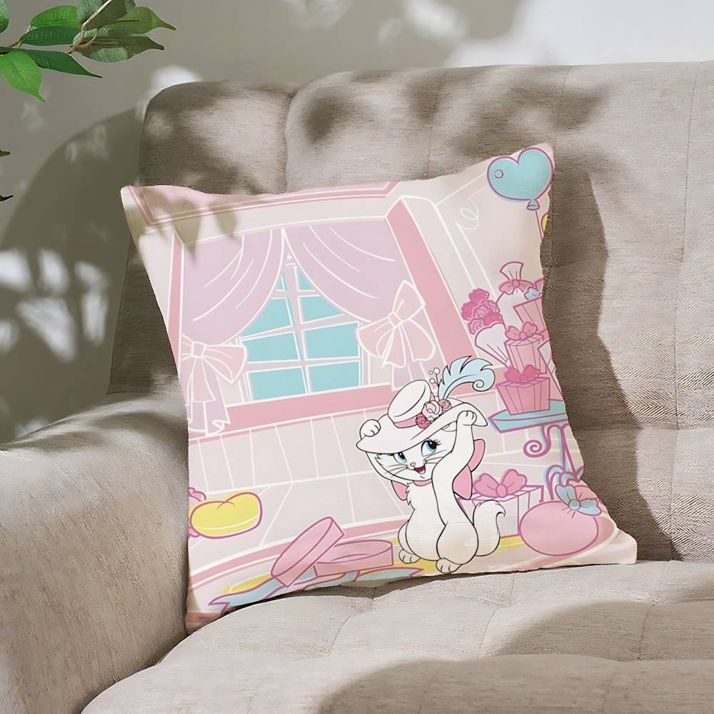 Cute TThe AAristoCatseS Throw Pillow Covers Pattern Cushion Cover Suitable For Sofa Bedroom Car Pillow Cover