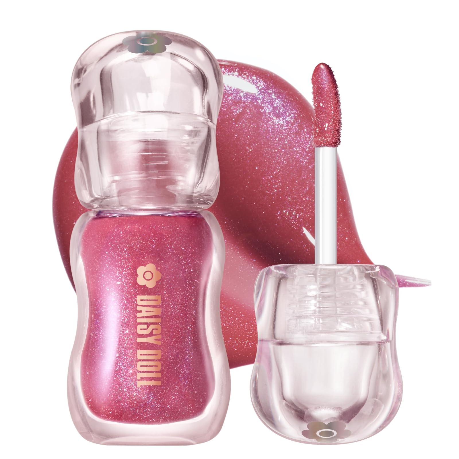 

DAISY DOLL by MARY QUANT Jewelry Syrup Gloss 07 Strawberry More Lip Gloss with Glitter, Sheer, Moisturizing, Covers Vertical Lines, Available in 8