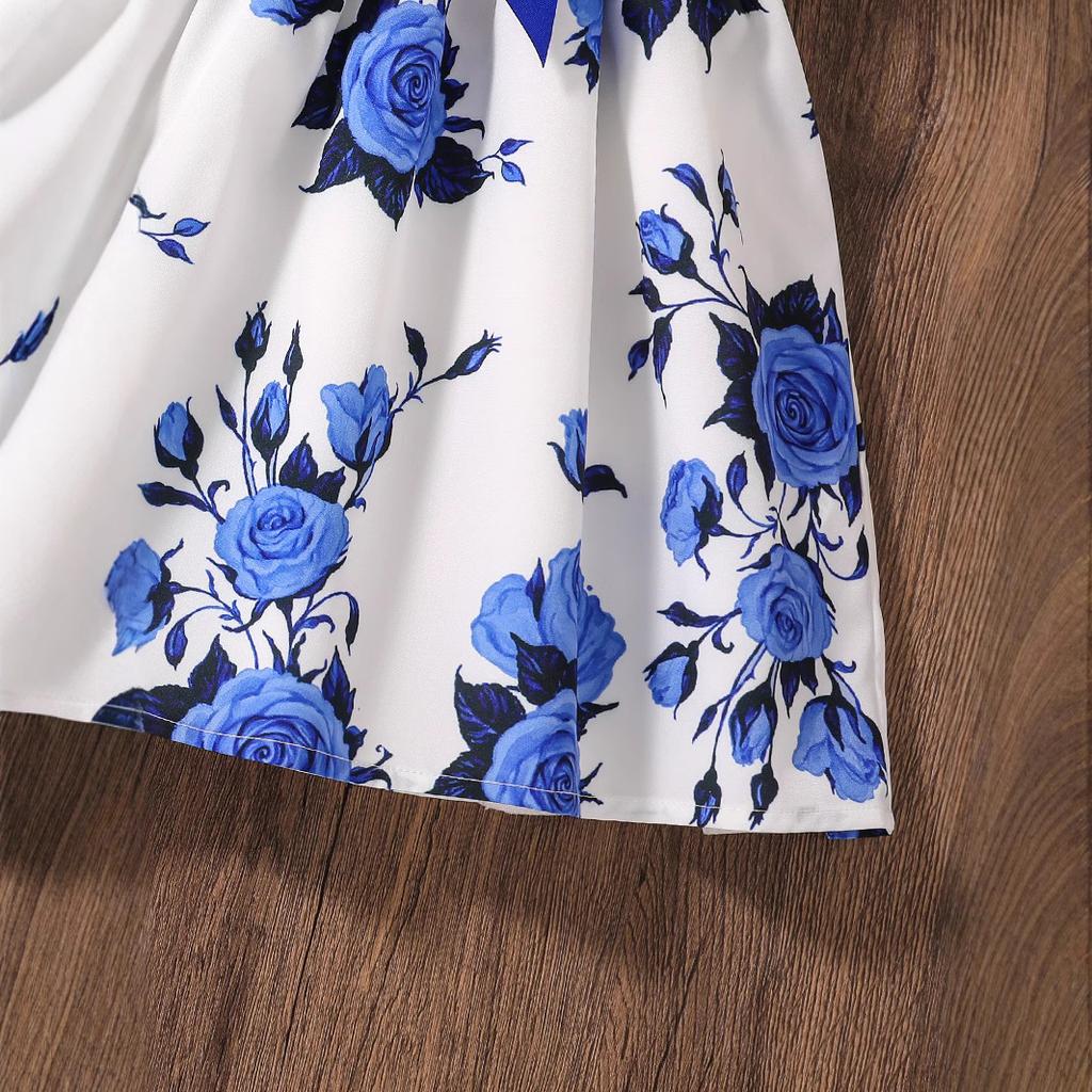 Girls Fashion Dress Summer Children's Floral Chiffon Fairy Princess Dress