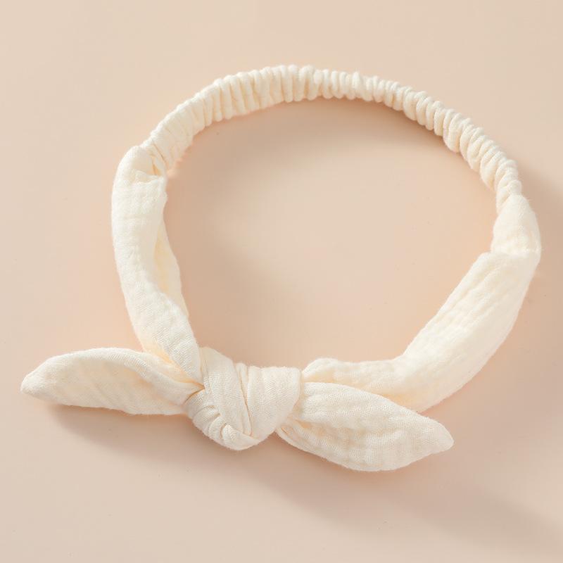 Baby Elastische Haarbänder Mädchen Stirnband Baumwollgaze Kinder Kopfschmuck Knoten Haaraccessoires Kleinkind Hasenohren Turban Weiche Playa Bänder