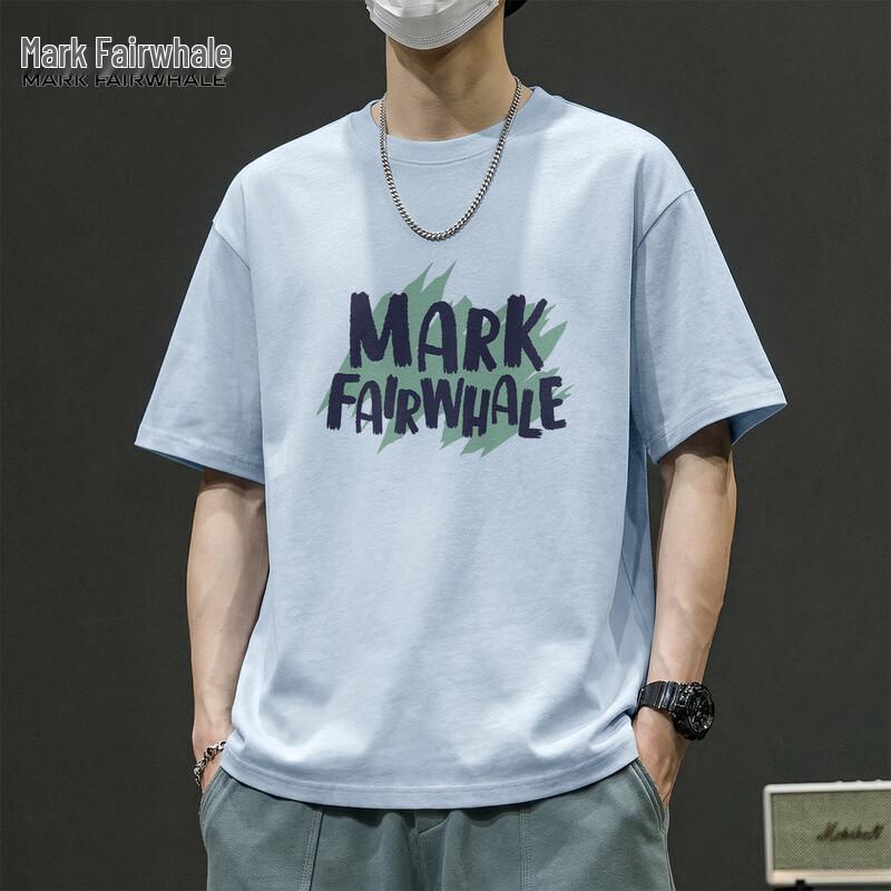 

Mark Hua Fei Men s American Retro Loose Fit Cotton T-Shirt XL