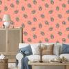Wallpaper Small Flowers Coral, Peach and Orange 50x1000