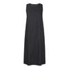 Women's Fashion Solid Color Maxi Dress Round Neck Sleeveless Pocket Loose Tank Top Denim Dress
