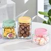 Macaron Series Transparent Sealed Glass Storage Jar for Dried Fruit, Tea, and Candy - Moisture-Proof Kitchen Container