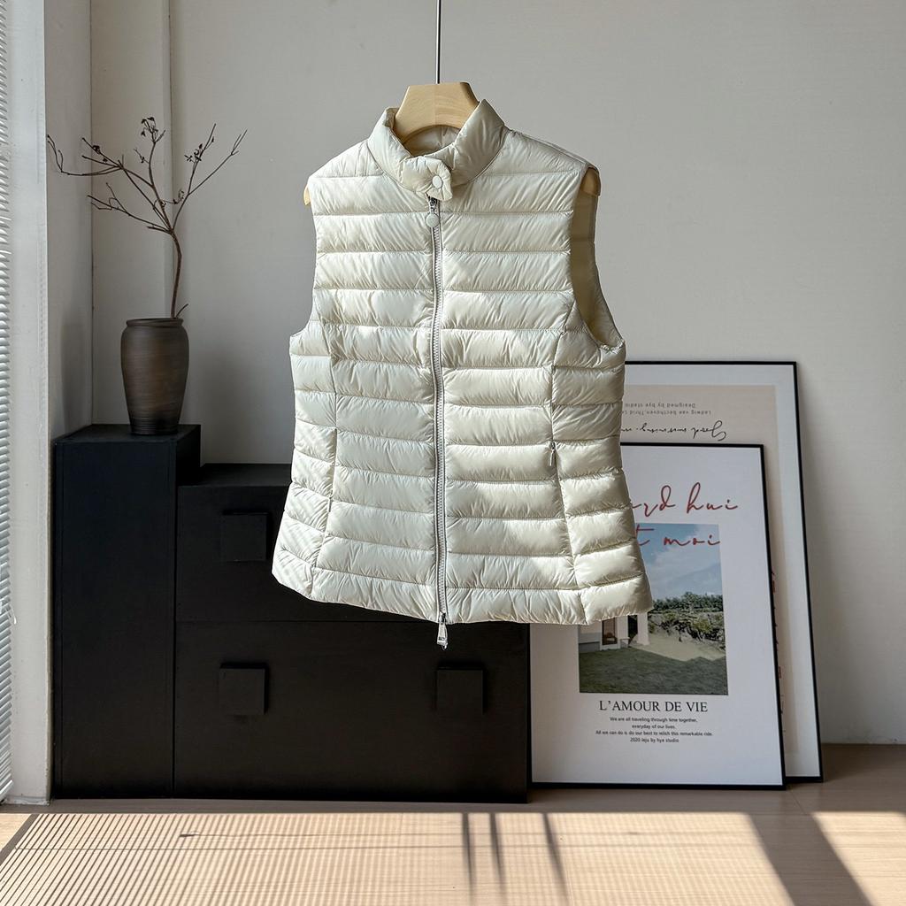M * Home Stand Collar Ultra Light Down Vest Brand Light and Thin Women's White Duck Down Jacket Vest
