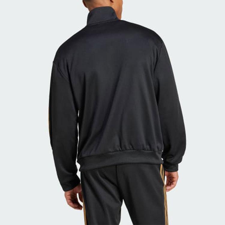 Adidas House Of Tiro Nations Pack Track Jacket With Striped Print And Zip-Up Stand Collar Men Jacket Black IW8866
