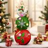 YUETJIN 16" (40cm) Indoor Color-Changing Stacked Christmas Ball Ornament – Snowflake Holiday Decoration with LED Lights