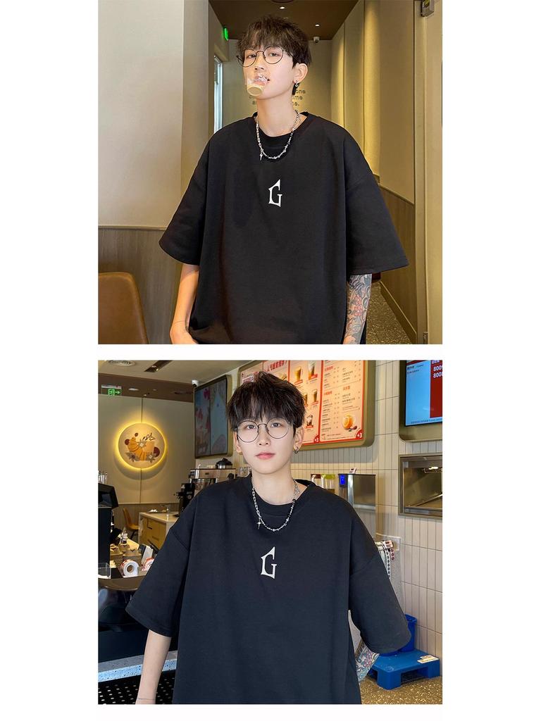 Men's Summer 2023 Loose Fit Short Sleeve Streetwear T-Shirt