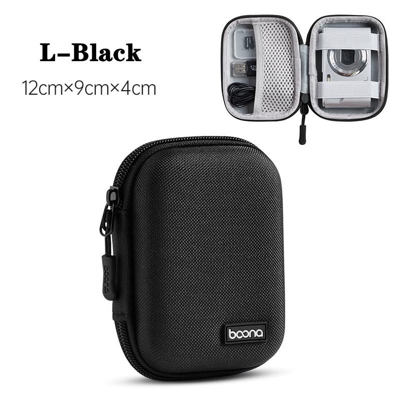 Portable Mini Hard Shell Digital Gadgets Storage Bag Artificial Leather Earphone Charger Case Plug Data Cable U Disk Organizer