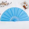 2Pcs Solid Color Folding Fan Kung Fu Stage Dance Performance Large Handheld Fan Portable Lightweight Summer Cooling Fan Decoration Party Accessories