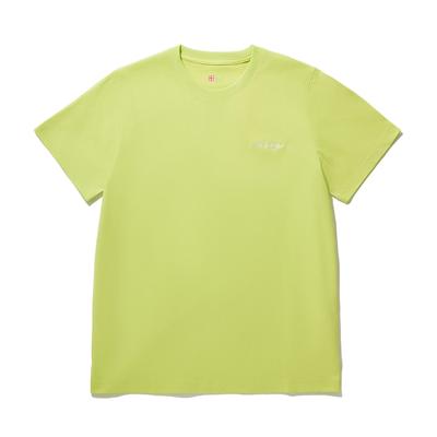 Li Ning Comfortable Simple Letter Print Loose Short Sleeve T-Shirt Women Tops Green-Apple AHSU242-4