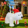 6.56FT Giant Christmas Inflatable Toys Bear Penguins Penguins Yard Party Decoration Home Ornament Holiday Supplies LED Lights