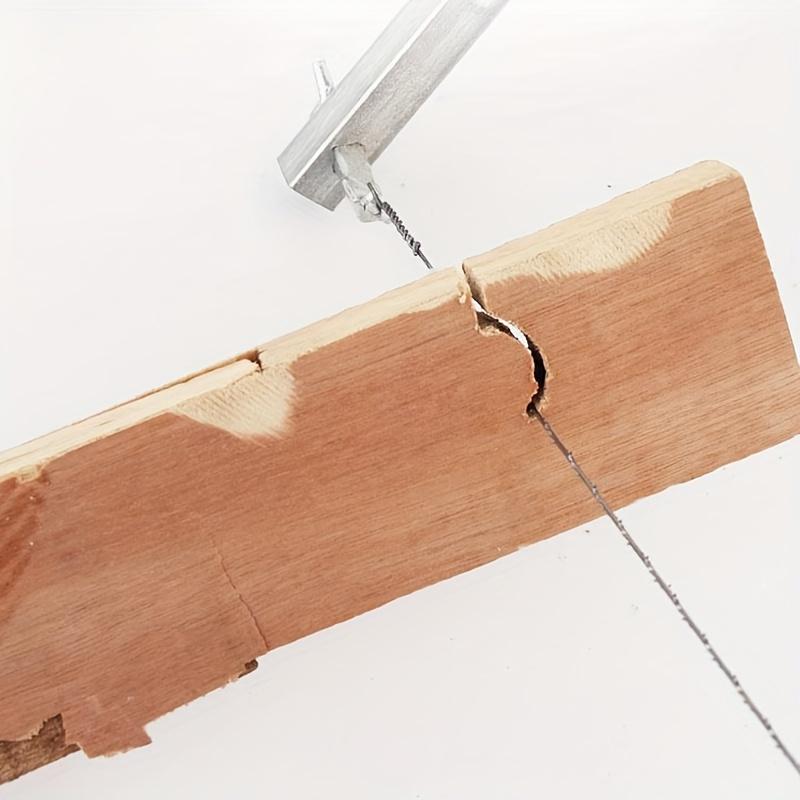 1 szt. Piła cięciwa i 10 szt. Brzeszczotów, Ręcznie robiona piła druciana, Narzędzia do obróbki drewna DIY piła druciana do użytku domowego