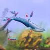 Mini Shark Symulowane pływające wieloryby Ozdoby akwariowe Realistyczne pływające figurki z kreskówek Bezzapachowa dekoracja akwarium Żywe kolory Miniatura