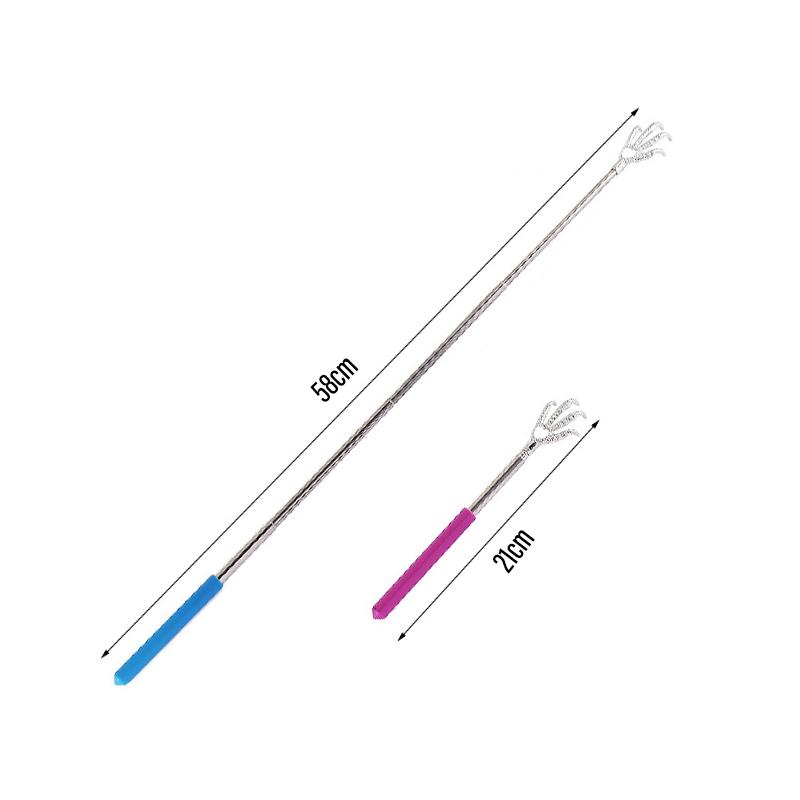 Eagle Claw Teleskop-Rückenkratzer aus Edelstahl, Rückenmassagegerät, Körperkratzer-Tool