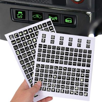 Luminous Car Button Stickers Truck Decoration Car Rocker Switch Labels  Instrument Panel Button Sticker Universal Car Stickers